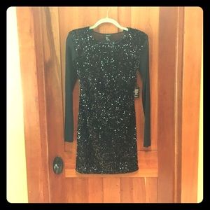 Forever21 Black Sequin Mini Dress